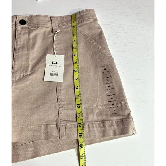 NWT Women Shorts plus Size 22 Free assembly Pink stretch pockets - Picture 6 of 8